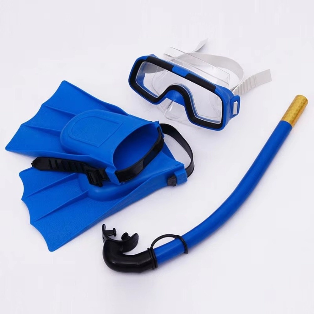 Snorkel Set - 新しい防曇子供用ダイビングマスクセット調整可能で使いやすい水泳ゴーグルマスク PVC シュノーケルフィンキットダイビングアクセサリー