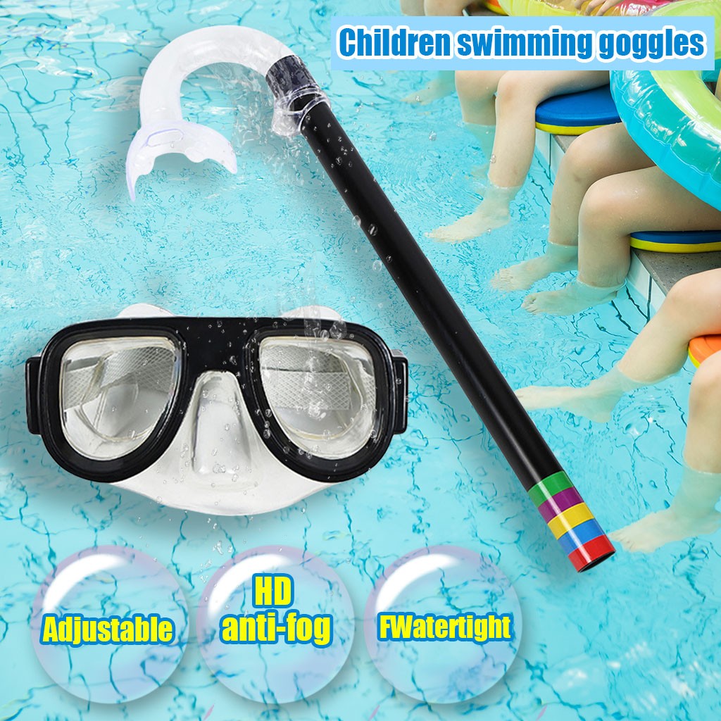 Snorkel Set - 夏子供ダイビングゴーグルマスク呼吸チューブ水中水泳メガネバンドシュノーケリングギアアクセサリーセット用品