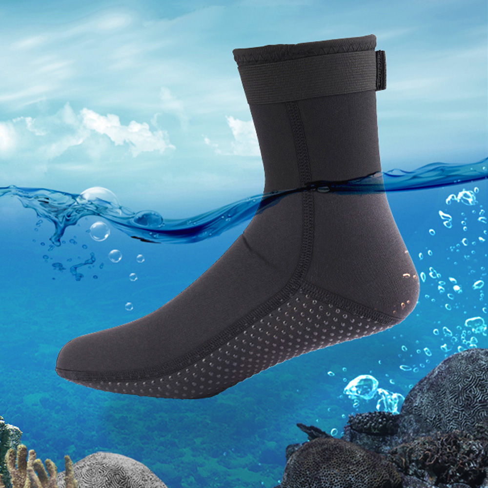Wetsuit Men - 3 ミリメートル & 5 ミリメートルネオプレンダイビングソックスノンスリップ大人暖かいパッチワーク弾性ウェットスーツの靴ダイビングサーフィンブーツ水泳シュノーケリング