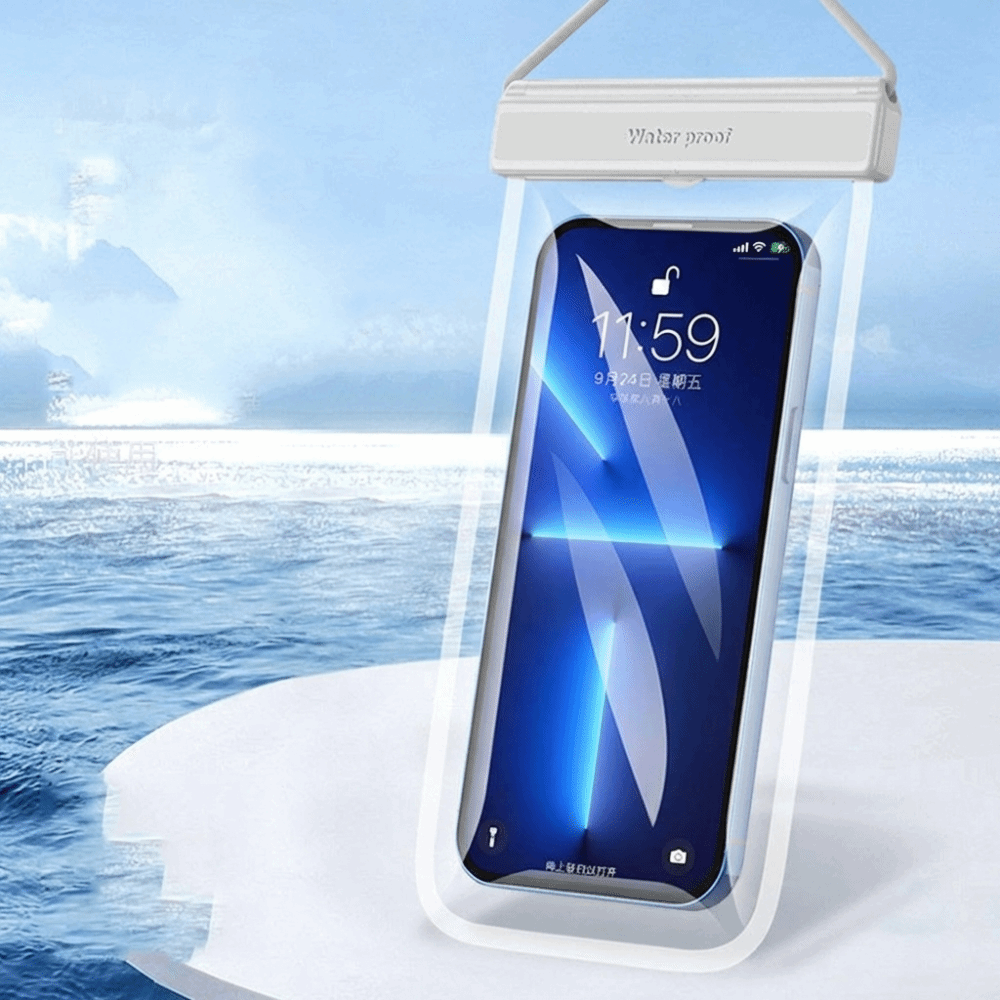 Dry Bag Waterproof - タッチスクリーン防水電話バッグ ソリッドカラー 吊り下げロープ付き 首掛け電話バッグ 水中使用可能 ドライバッグ
