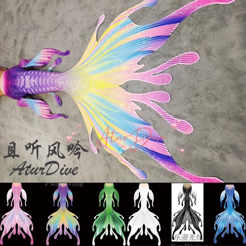 Swim Fins - プロの大型マーメイドテール海洋博物館パフォーマンス服は、大型マーメイドフィンを着用できますプロのカスタマイズされた水族館