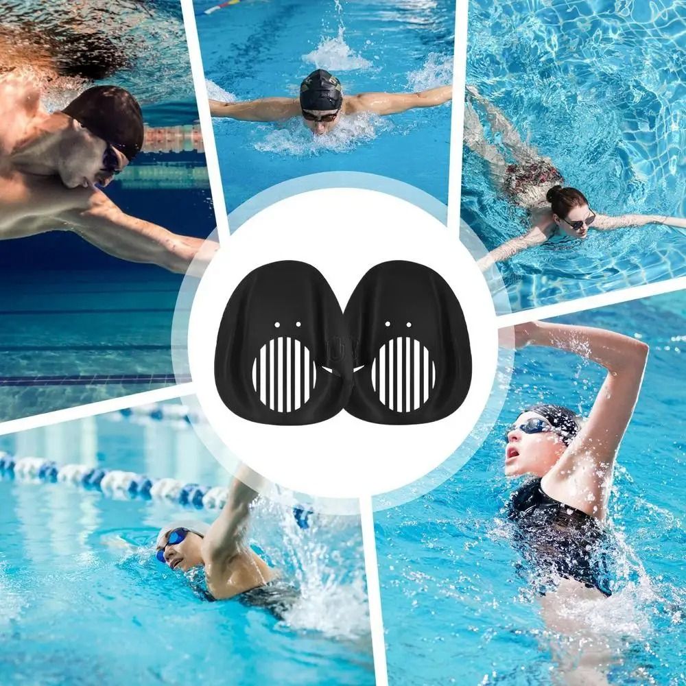 1 ペアのウェブ付き水泳ハンドパドル、調節可能なストラップ付 - Flippers Swimming のレビューと価格