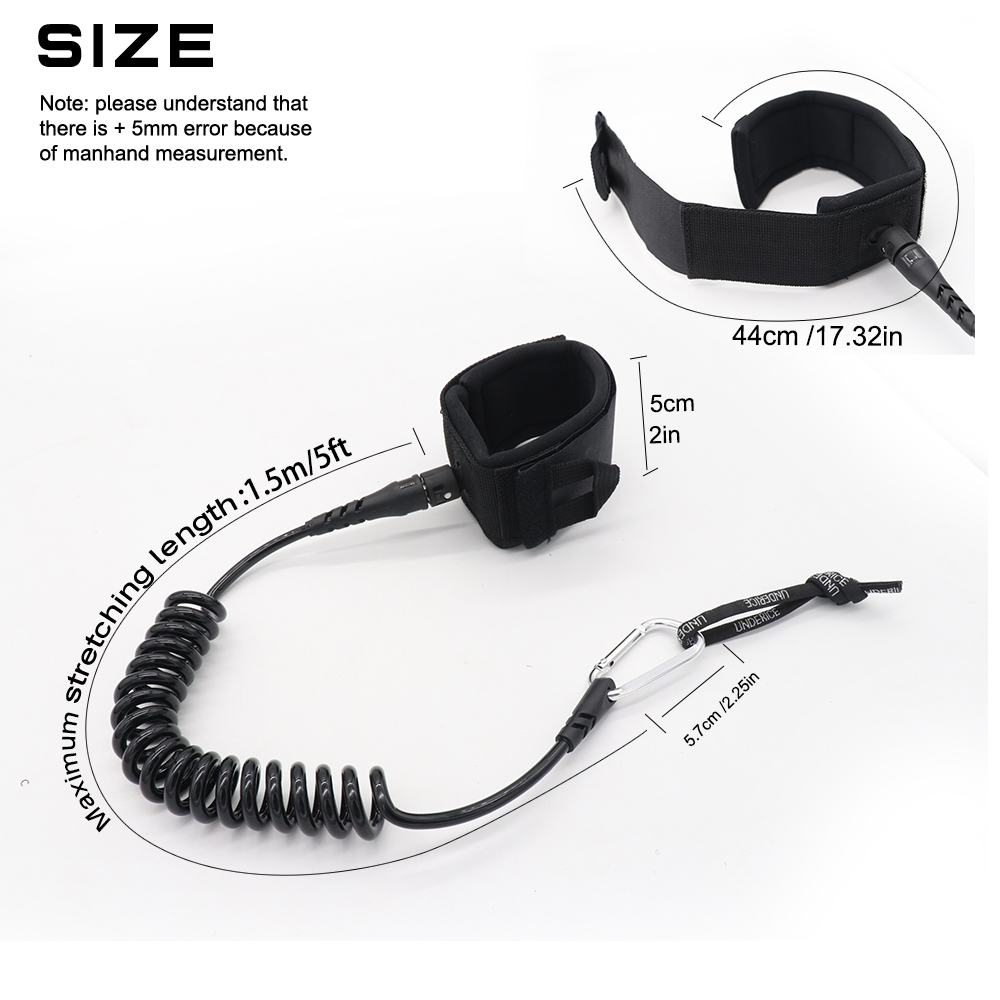 UICE 5フィート5ミリメートル サーフリーシュ ハンドロ - Surfboard Leash のレビューと価格
