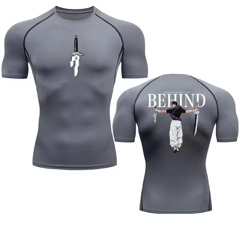 アニメ柄のコンプレッションシャツ、男性用、通気性、サッカー、 - Rash Guard のレビューと価格