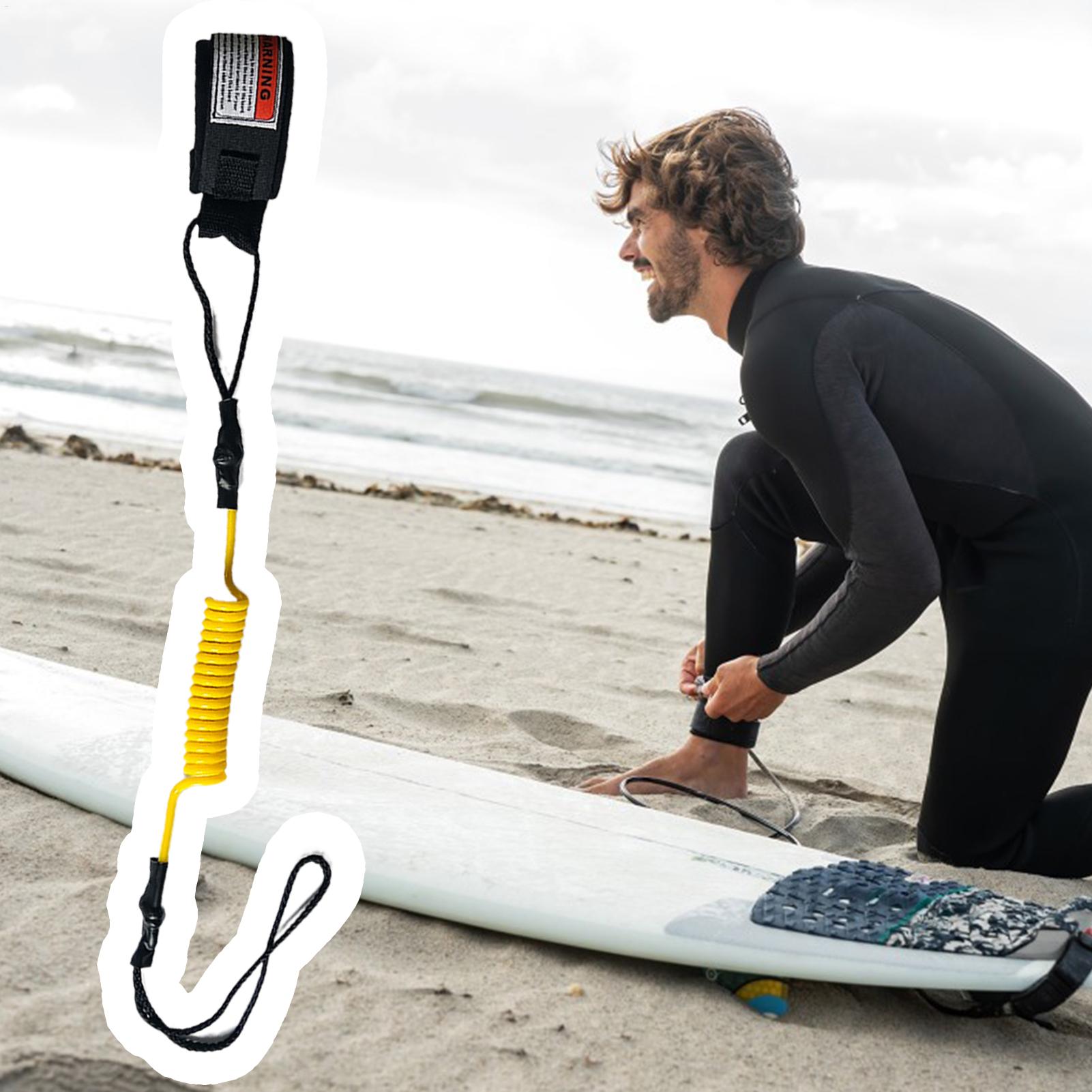 サーフボード・ボディボード用安全リーシュ - コイル状フック - Surfboard Leash のレビューと価格