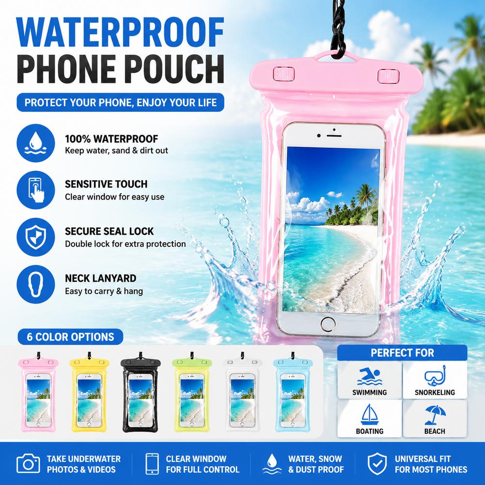 クリア防水携帯電話ケース ドライバッグポーチ iPhoneス - Dry Bag Waterproof のレビューと価格