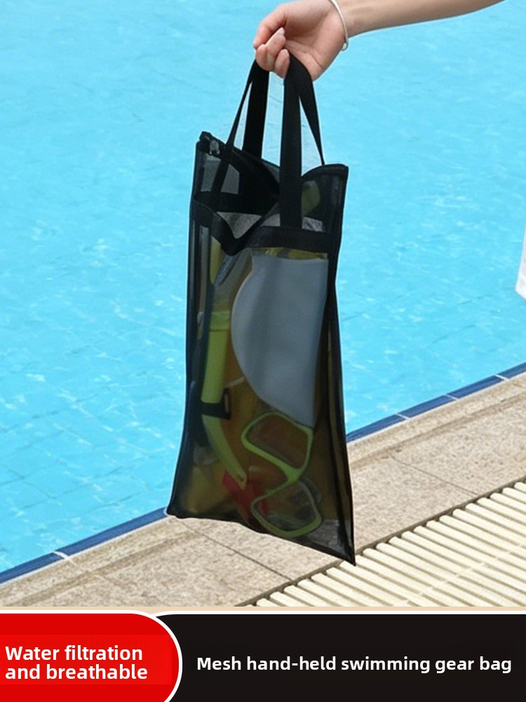 ポータブルビーチウォーターギア収納バッグネットバッグジッパー - Snorkeling Gear のレビューと価格