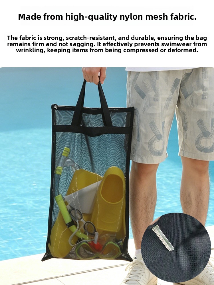 ポータブルビーチウォーターギア収納バッグネットバッグジッパー - Snorkeling Gear のレビューと価格