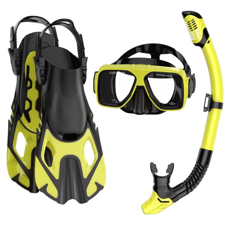 プロ仕様3ピースシュノーケルダイビングキット シリコンマスク - Snorkel Set のレビューと価格