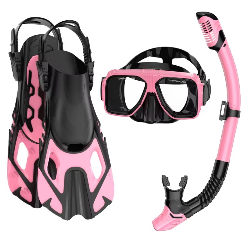 プロ仕様3ピースシュノーケルダイビングキット シリコンマスク - Snorkel Set のレビューと価格