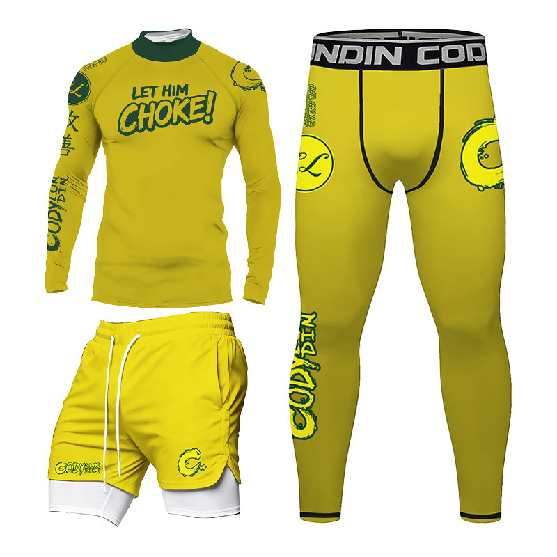 メンズBJJラッシュガードセット ノーギ ブラジリアン柔術  - Rash Guard のレビューと価格