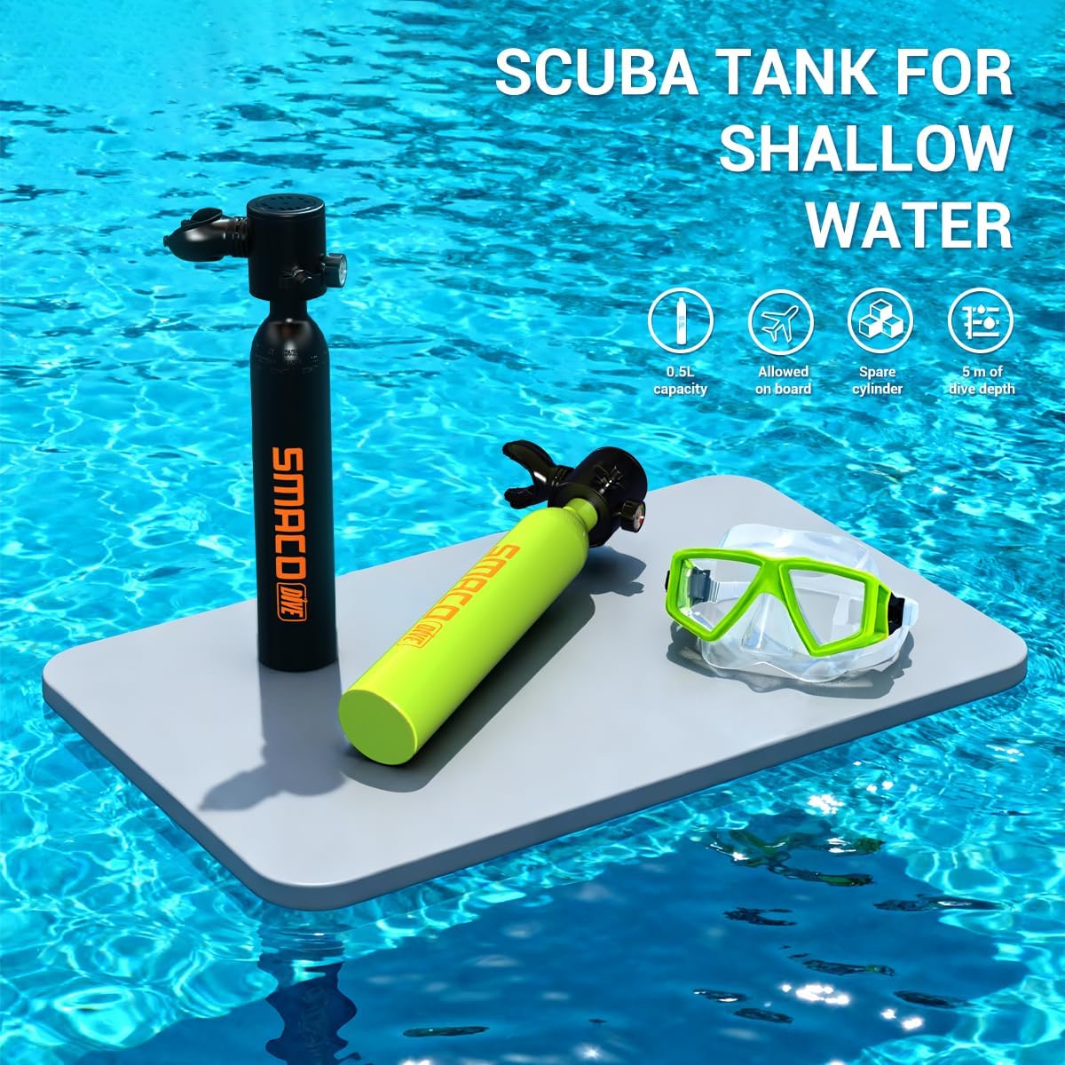 SMACOミニスキューバダイビングタンクセット ポータブル0 - Snorkel Set のレビューと価格