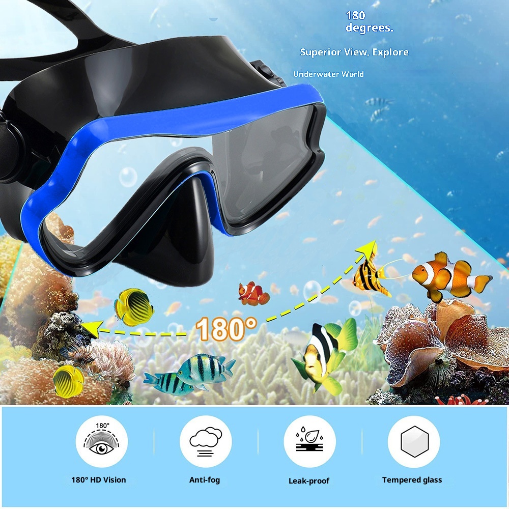シュノーケリングセット ダイビングマスク＆シュノーケル 大人 - Diving Mask のレビューと価格